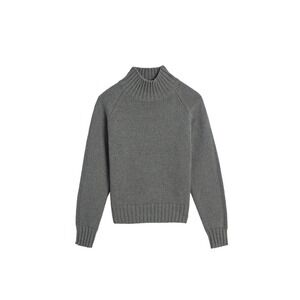 Demylee Kaitlyn Cotton Cashmere Gray Funnelneck Sweater Size XS